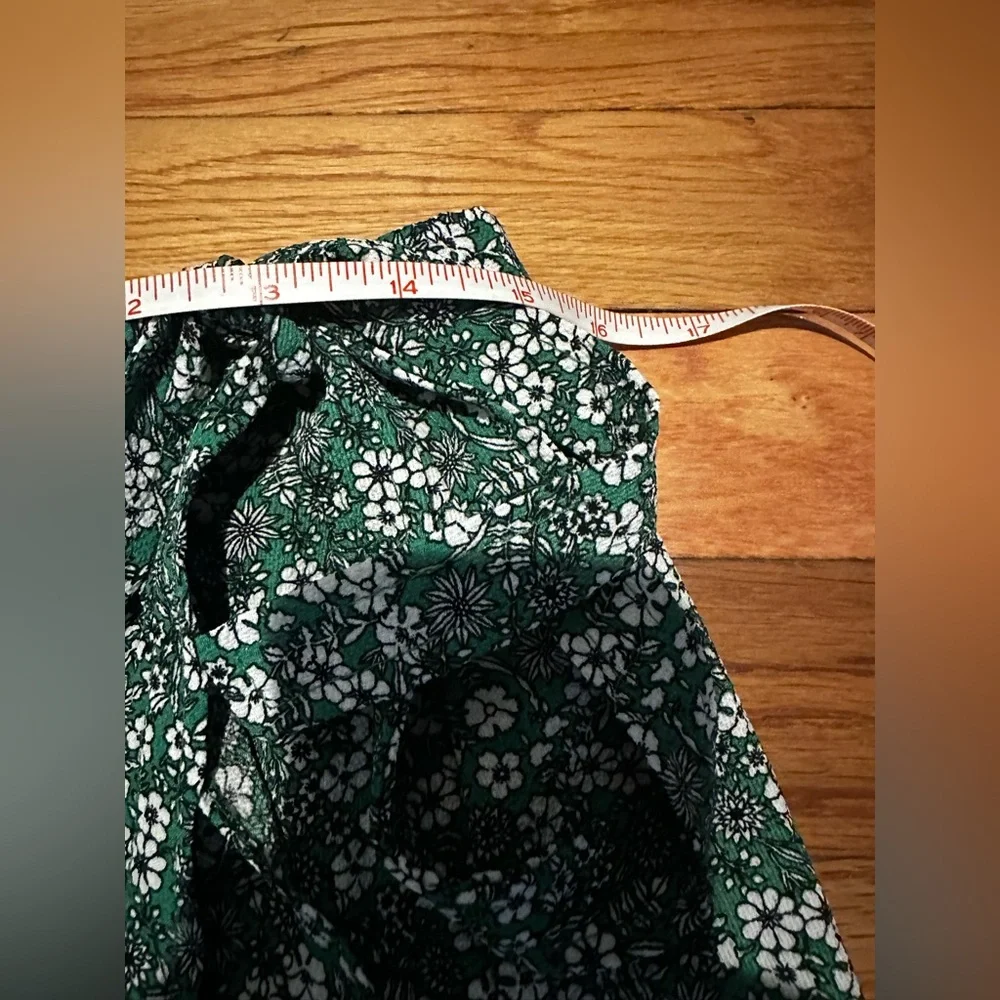 NWOT Max Studio Green Floral Maxi Wrap Skirt High Low Hem‎ Large